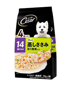 Cesar（シーザー）14歳からの ごろっと蒸しささみ 野菜入り スープタイプ